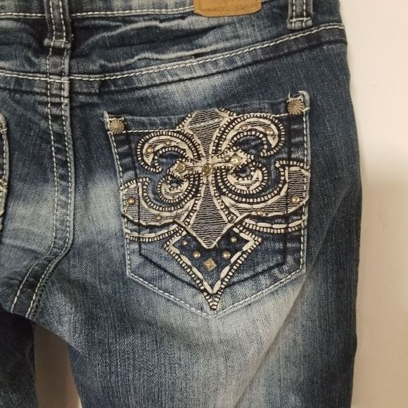 Red camel size 5 juniors teens wide stitch distressed grunge pants - Picture 12 of 13